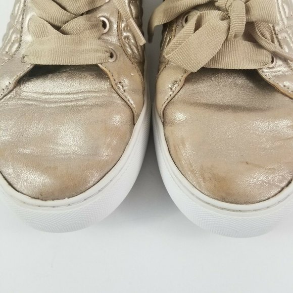 Tory Burch Marion Quilted Metallic Sneakers - Picture 3 of 8